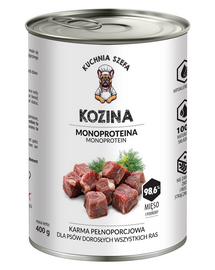 KUCHNIA SZEFA capră conservă monoproteică pentru câini 400 g