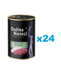 DOLINA NOTECI Premium conserve pentru pisici 24x400 g gâscă