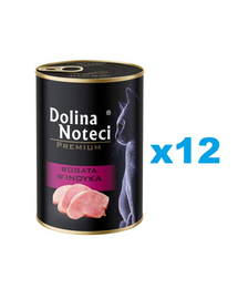 DOLINA NOTECI Premium conserve pisici 12x400 g bogat în curcan