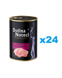 DOLINA NOTECI Premium hrană umedă pisici 24x400 g curcan
