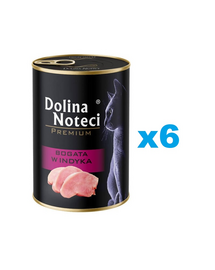 DOLINA NOTECI Premium Bogată în curcan 6x400 g hrană pisică