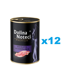 DOLINA NOTECI Premium hrană pisici 12x400 g iepure