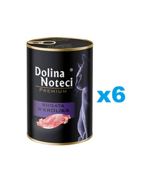 DOLINA NOTECI Premium set conserve pisici 6x400 g cu iepure