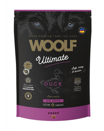 WOOLF Ultimate Soft Adult Dog Rață 1 kg hrană semi-umedă fără cereale pentru câini adulți