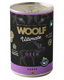WOOLF Ultimate Adult Dog Deer and Blueberries 400g hrană câini vânat cu afine