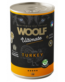WOOLF Ultimate Adult Dog curcan și cimbru 400g hrană umedă câini adulți