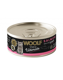 WOOLF Wild Cat Ultimate Kitten Salmon Pate 85g hrană umedă cu somon pentru pisoiași