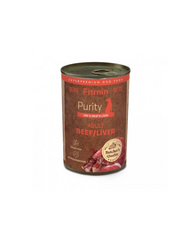 FITMIN Purity Adult Dog Beef with liver 400g hrană umedă câini vită și ficat, fără cereale