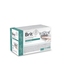 BRIT Veterinary Diet Grain Free Sterilised fileuri în sos pentru pisici sterilizate 12x85g