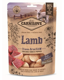 CARNILOVE Snack liofilizat miel 60g pentru câini adulți și căței