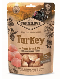 CARNILOVE Snack liofilizat curcan 60g câini și căței