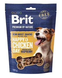 BRIT Semi-moist Snack pui și zmeură 180g gustare câini