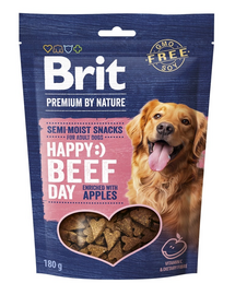 BRIT Semi-moist Snack vită și mere 180g gustare câini