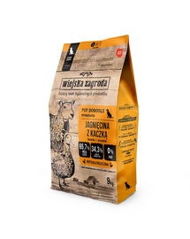 WIEJSKA ZAGRODA Hrana uscată miel cu rață pentru câini, crochete S 9 kg