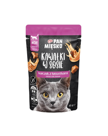 PAN MIĘSKO pui și creveți hrană umedă pisici 85 g în sos