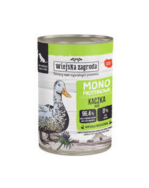WIEJSKA ZAGRODA Hrana umedă monoproteică cu rață pentru câini 400 g