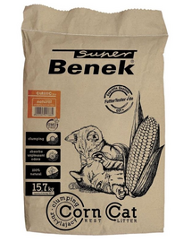 BENEK Super Corn Cat Asternut din porumb pentru litiera 25 l (15,7 kg)