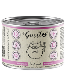 GUSSTO Cat Fresh Goat 200 g hrană pisici umedă monoproteică cu capră
