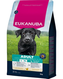 EUKANUBA Adult Large Breeds Chicken 3 kg hrană câine rasă mare bogată în pui proaspăt