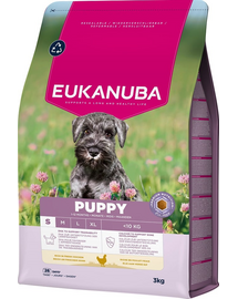 EUKANUBA Puppy Small Breeds Chicken 3 kg hrană căței rase mici bogată în pui proaspăt