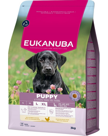 EUKANUBA Puppy Large Breeds Chicken 3 kg hrană cățeluși rase mari, bogată în pui proaspăt