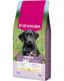 EUKANUBA Puppy Large Breeds Chicken 15 kg hrană căței rase mari, bogată în pui proaspăt