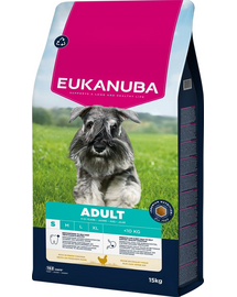 EUKANUBA Adult Small Breeds Chicken 15 kg hrană uscată câini rase mici, bogată în pui proaspăt