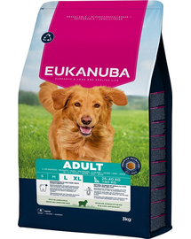 EUKANUBA Adult Large Breeds Lamb Rice 3 kg hrană câini rase mari, bogată în miel și orez