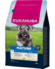 EUKANUBA Mature Small Breeds Chicken 3 kg hrană câini maturi rase mici, bogată în pui proaspăt