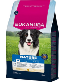EUKANUBA Mature Medium Breeds Chicken 3 kg hrană câini maturi rase medii, bogată în pui proaspăt
