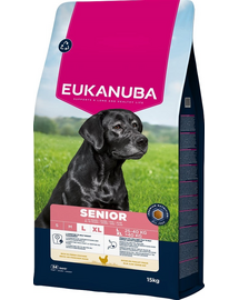 EUKANUBA Senior Large Breeds Chicken 15 kg hrană câine senior talie mare, cu pui