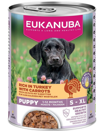 EUKANUBA Life Care Puppy pate pentru căței bogat în curcan și morcovi 400 g