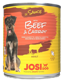 JOSERA JosiDog Beef&Carrot in Sauce 830g hrană în sos câini, vită și morcov