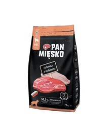 PAN MIĘSKO Hrana uscata pentru caini de talie mica, cu vitel si curcan 2x9 kg