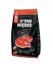 PAN MIĘSKO hrana pentru caini cu vita si capra M 2x9 kg