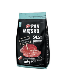 PAN MIĘSKO Sac hrana caini talie foarte mare cu porc si mistret XL 2x9 kg