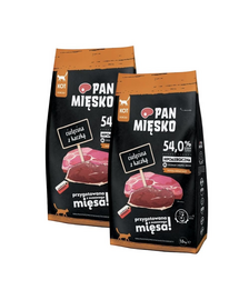 PAN MIĘSKO Vițel cu rață hrană uscată pentru pisici M 2x1,6 kg