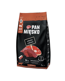 Wołowina z jeleniem dla kotów chrupki M 5 kg