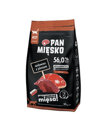 PAN MIĘSKO Sac de hrană pentru pisici, vită cu căprioară M 10 kg