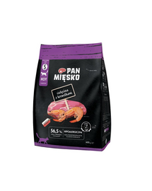 PAN MIĘSKO Sac hrana pisici, cu vitel si creveti S 400 g