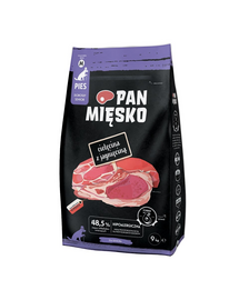 PAN MIĘSKO Vițel cu miel pentru câini seniori M 9 kg
