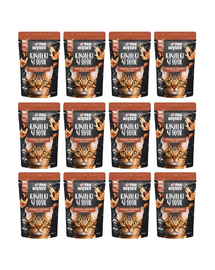 PAN MIĘSKO Bucăți în sos Vițel cu cerb, hrană umedă pentru pisici 12x85 g