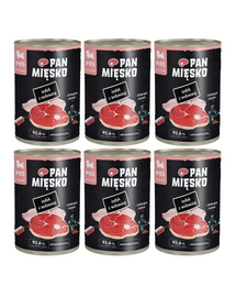 PAN MIĘSKO Curcan cu vită hrană umedă pentru căței 6x400 g