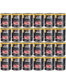 PAN MIĘSKO Carne de porc cu miel hrană umedă pentru câini 24x800 g