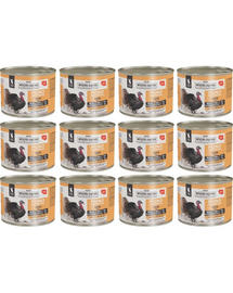 WIEJSKA ZAGRODA Hrană umedă monoproteică cu curcan pentru pisici 12x200 g