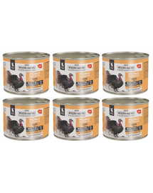 WIEJSKA ZAGRODA Hrană umedă monoproteică cu curcan pentru pisici 6x200 g