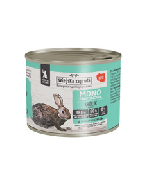 WIEJSKA ZAGRODA Monoproteic iepure hrană umedă pentru pisoi 200g