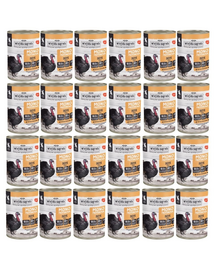 WIEJSKA ZAGRODA Hrană umedă monoproteică cu curcan pentru pisici 24x400 g