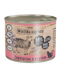 WIEJSKA ZAGRODA Adult Miel si krill 24x200 g conserva hrana pisica
