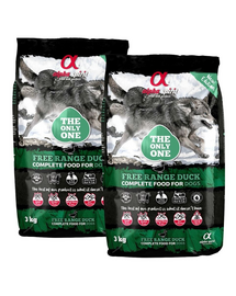 ALPHA SPIRIT Free range hrană câini cu rață 2x3 kg